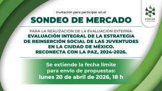 Aviso por el cual se extiende la fecha límite para envío de propuestas para el lunes 20 de abril de 2026, hasta las 18 hrs.